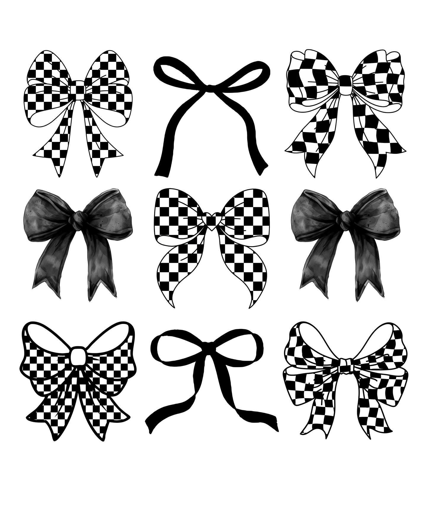 Black bows (checker)