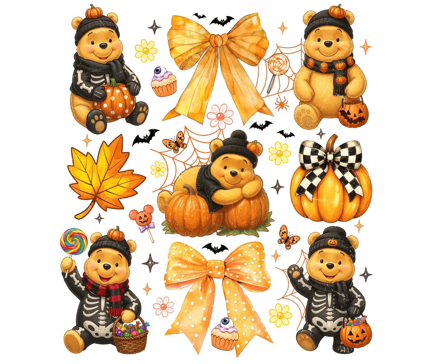 Pooh and bows (halloween)
