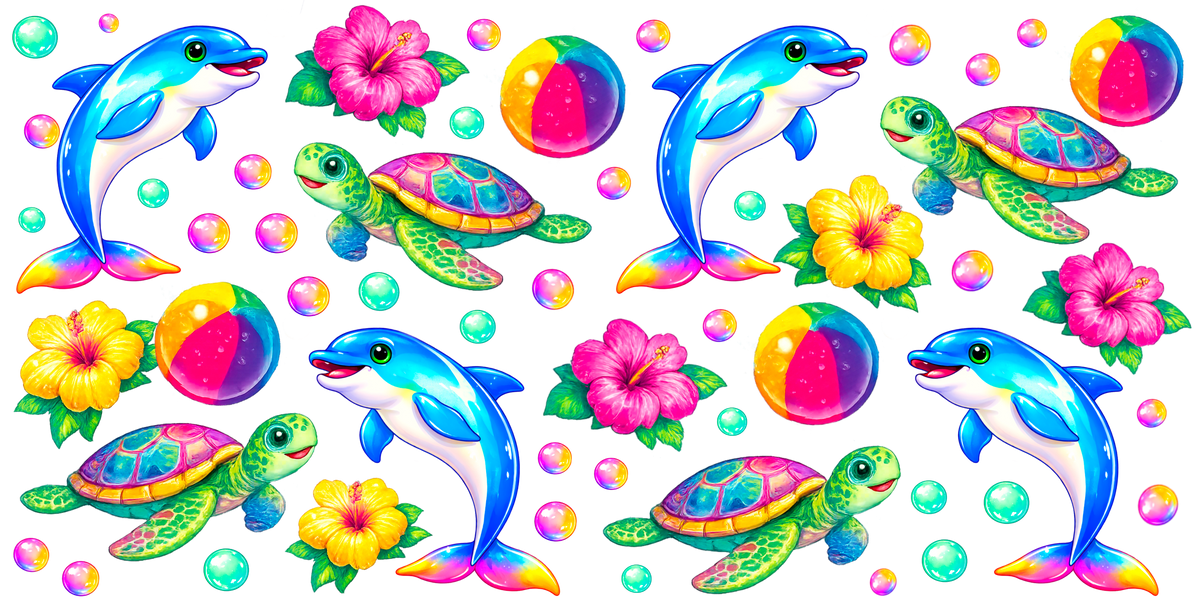 Turtle and dolphin