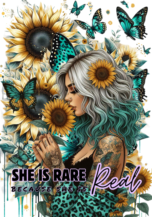 She is rare  (teal)