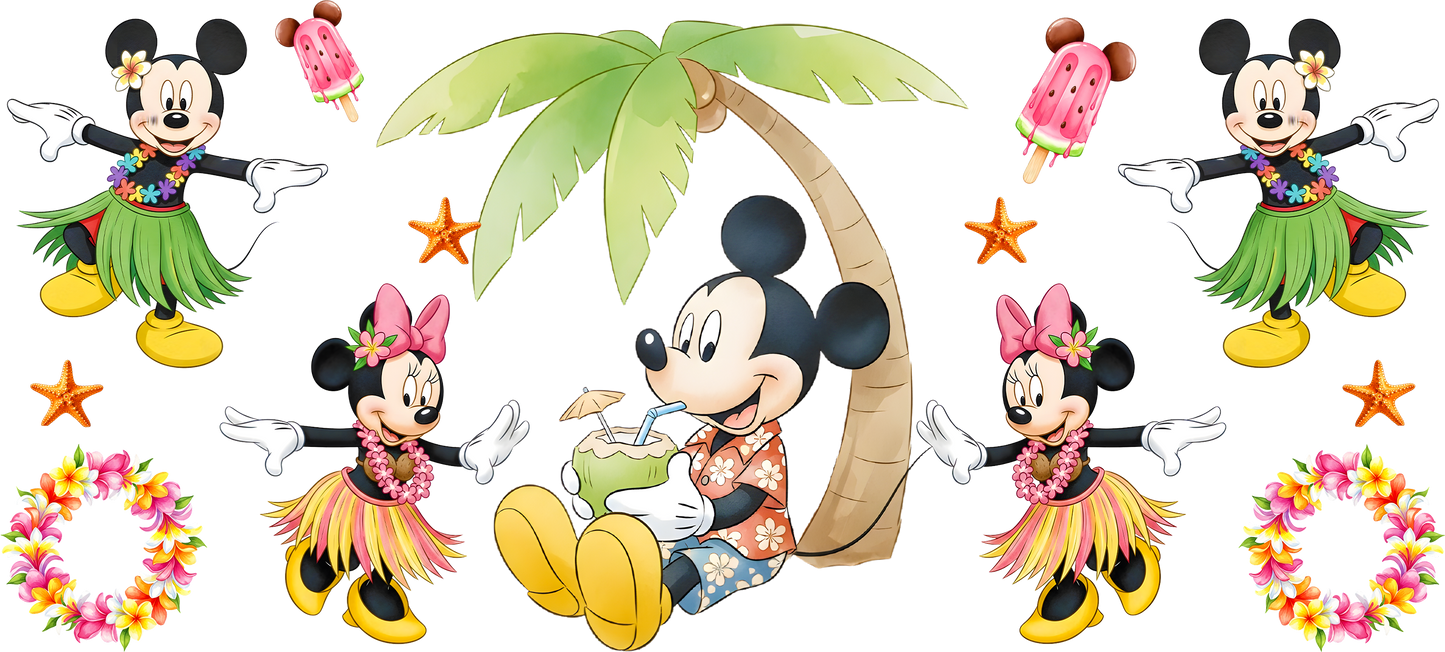 Beach side Mickey and minnie