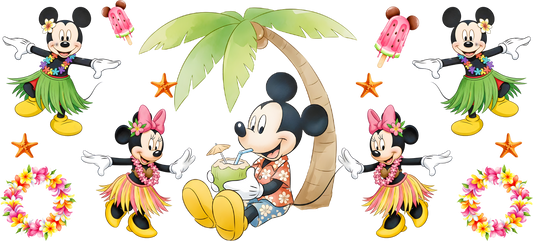Beach side Mickey and minnie