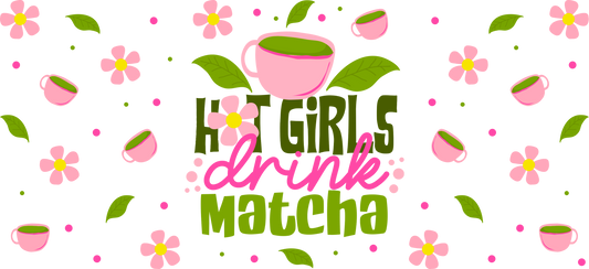 Hot girls drink matcha