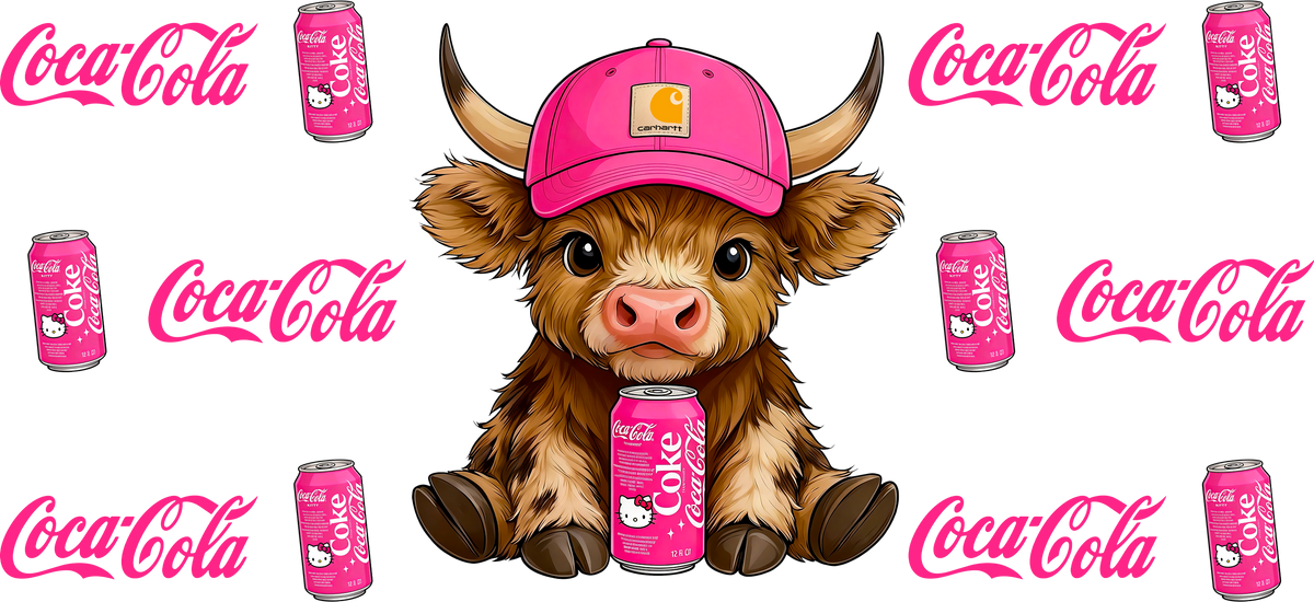 HK highland cow coca cola
