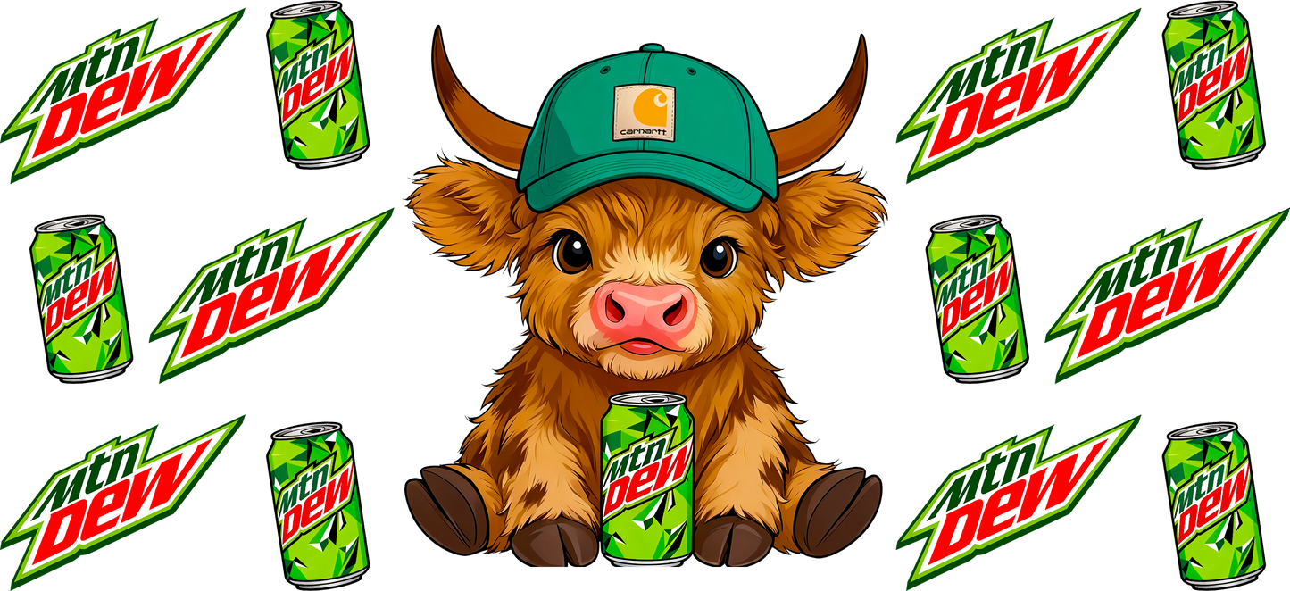 Mtn Dew highland cow