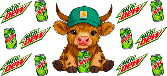 Mtn Dew highland cow