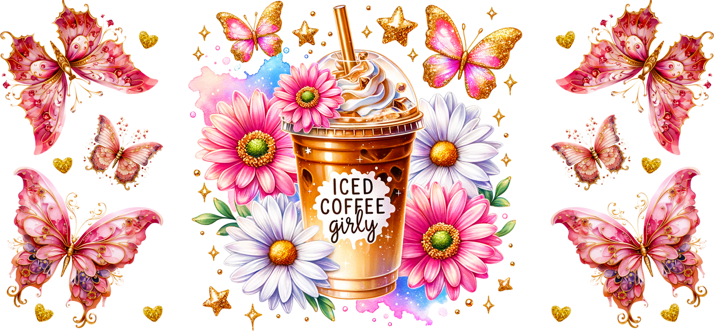 Iced coffee girly (butterflly)