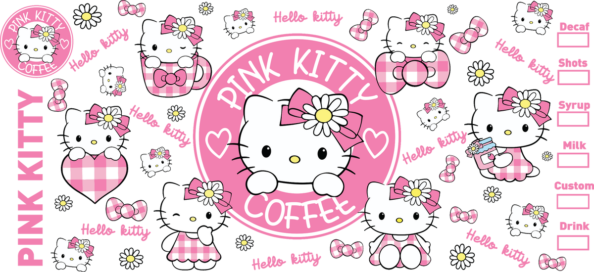 Pink kitty coffee