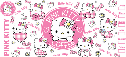 Pink kitty coffee