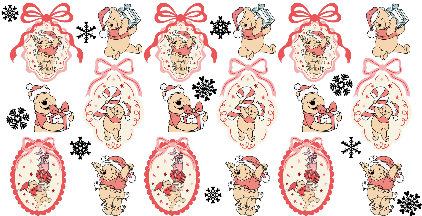 Pooh Christmas bows and Candy canes