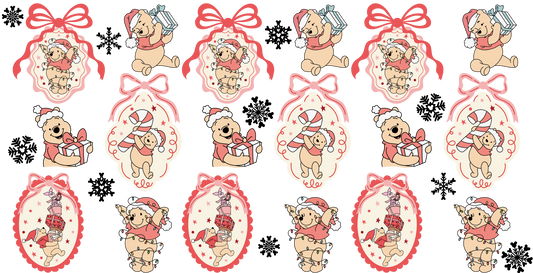 Pooh Christmas bows and Candy canes