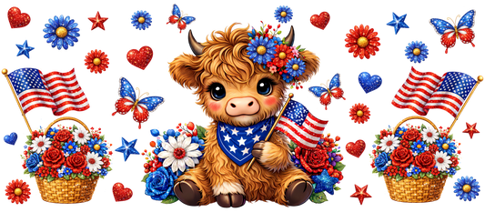 4th of July highland cow