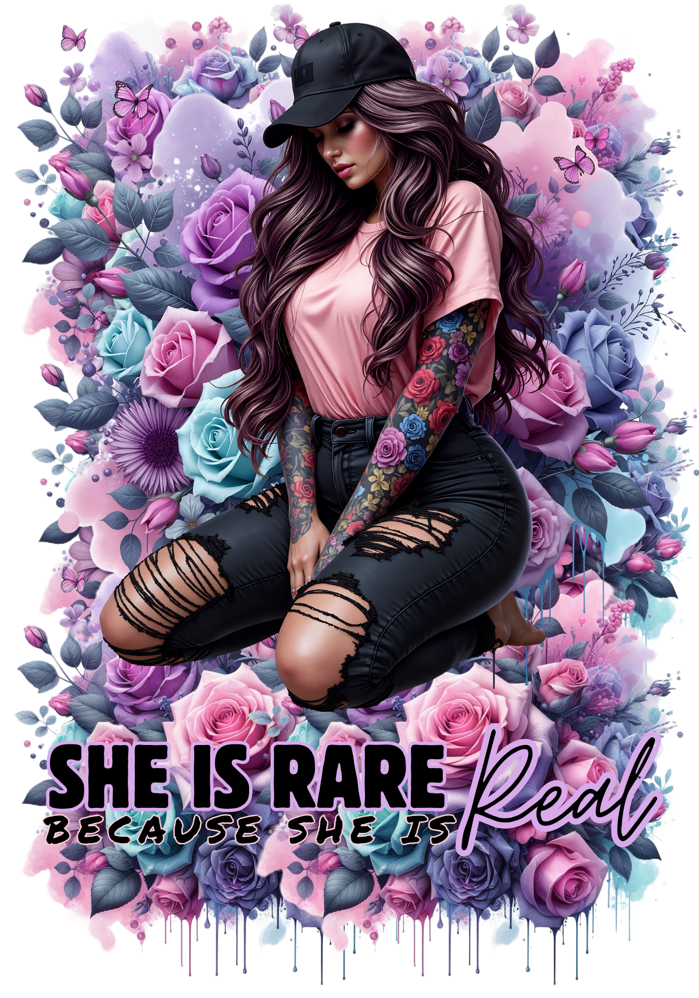 She is rare (purple)