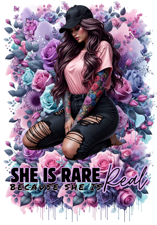 She is rare (purple)