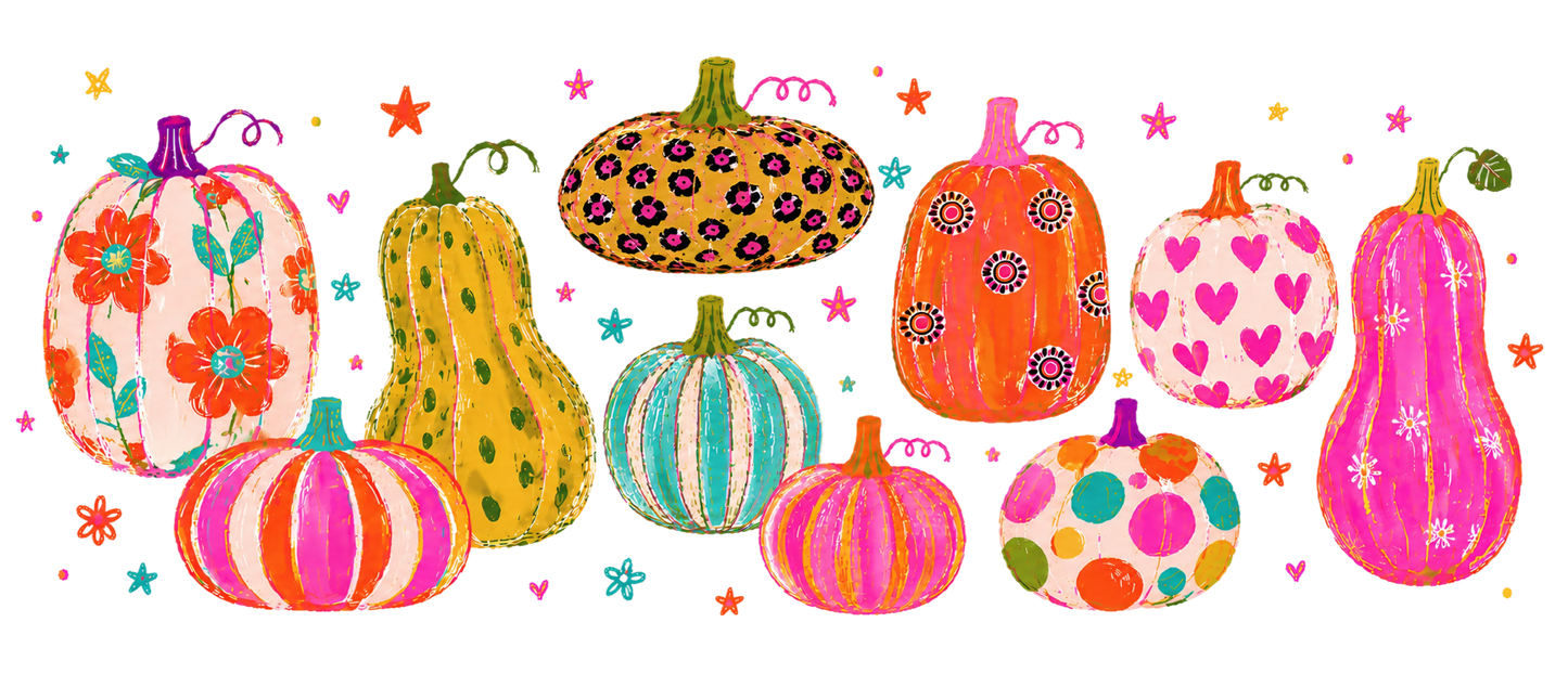 Bright colorful pumpkins