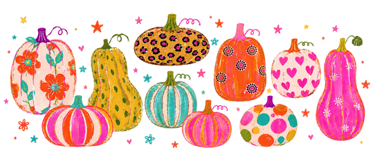 Bright colorful pumpkins