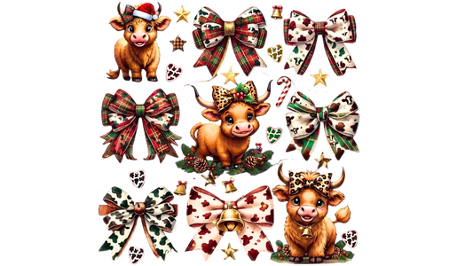 Chrismtas cows and bows