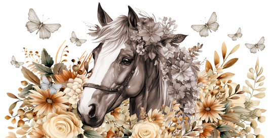 Horse and flowers
