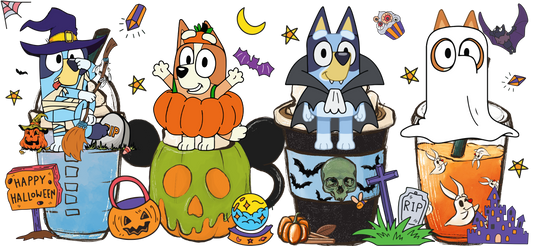Bluey Halloween cups