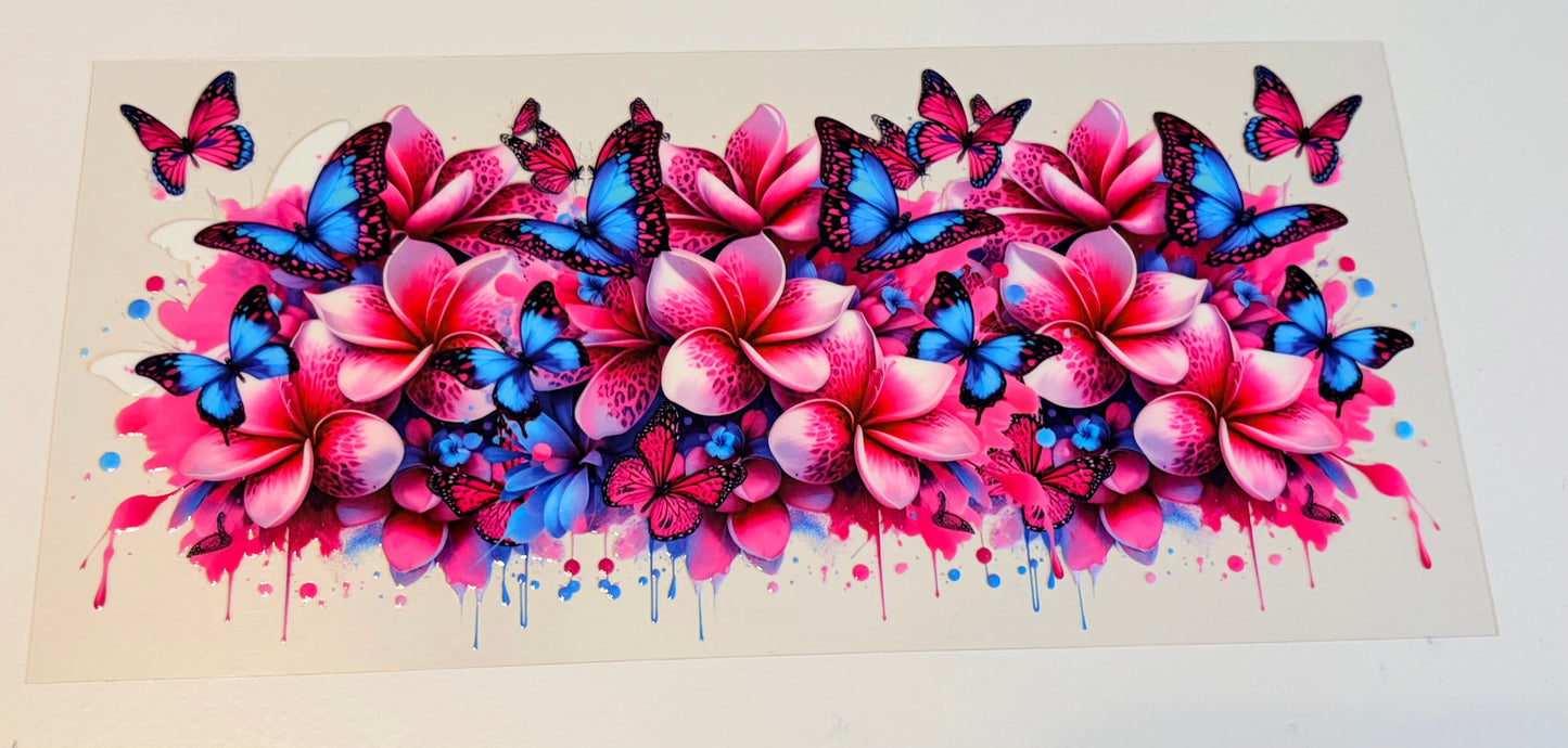 Butterfly and flowers