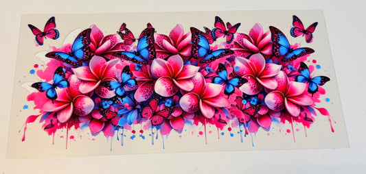 Butterfly and flowers