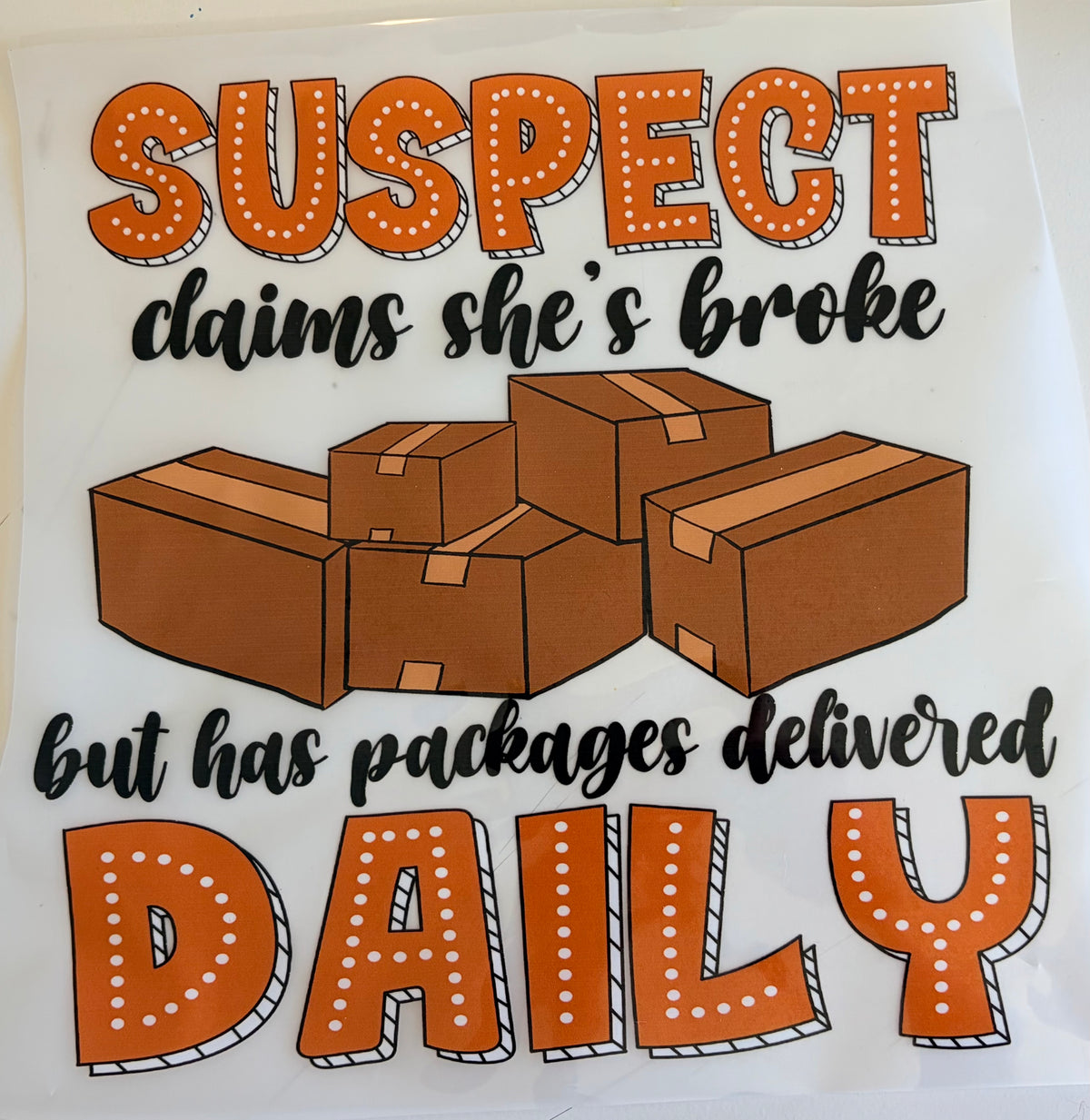 Suspect claims she's broke