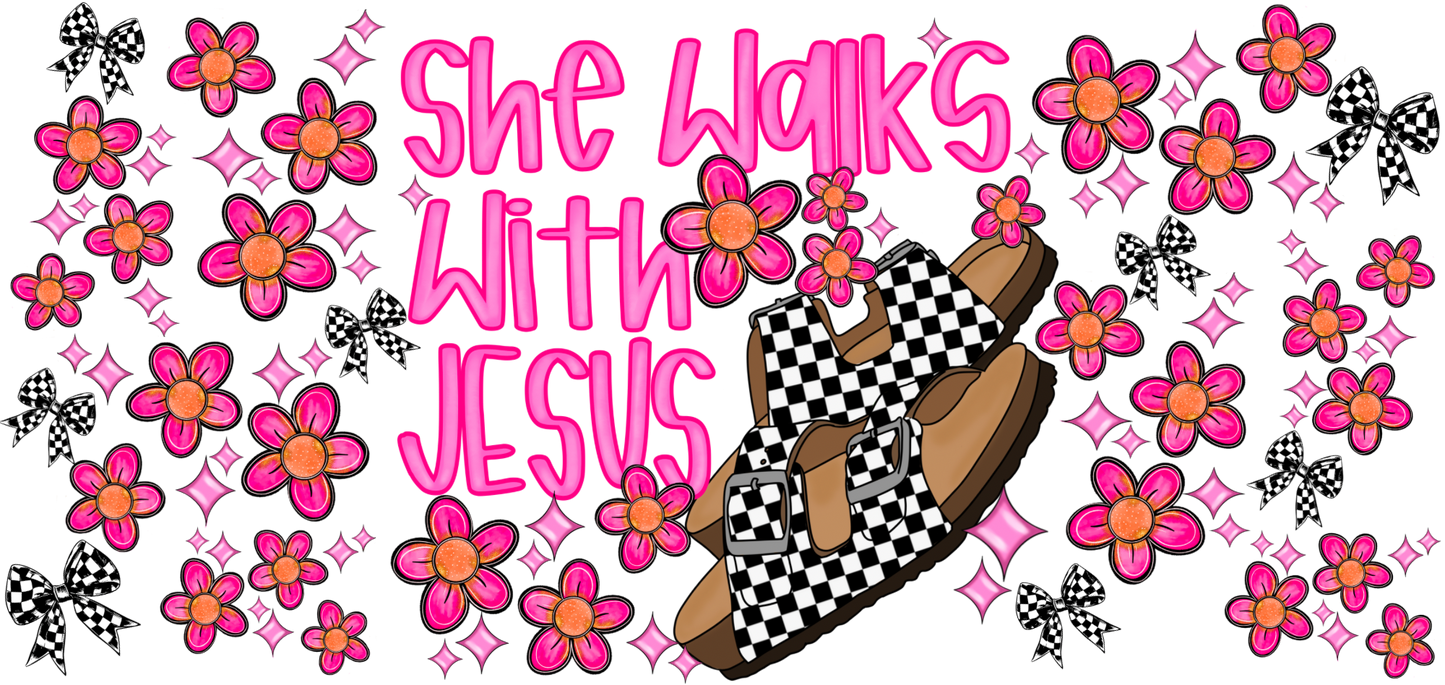 She walks with Jesus