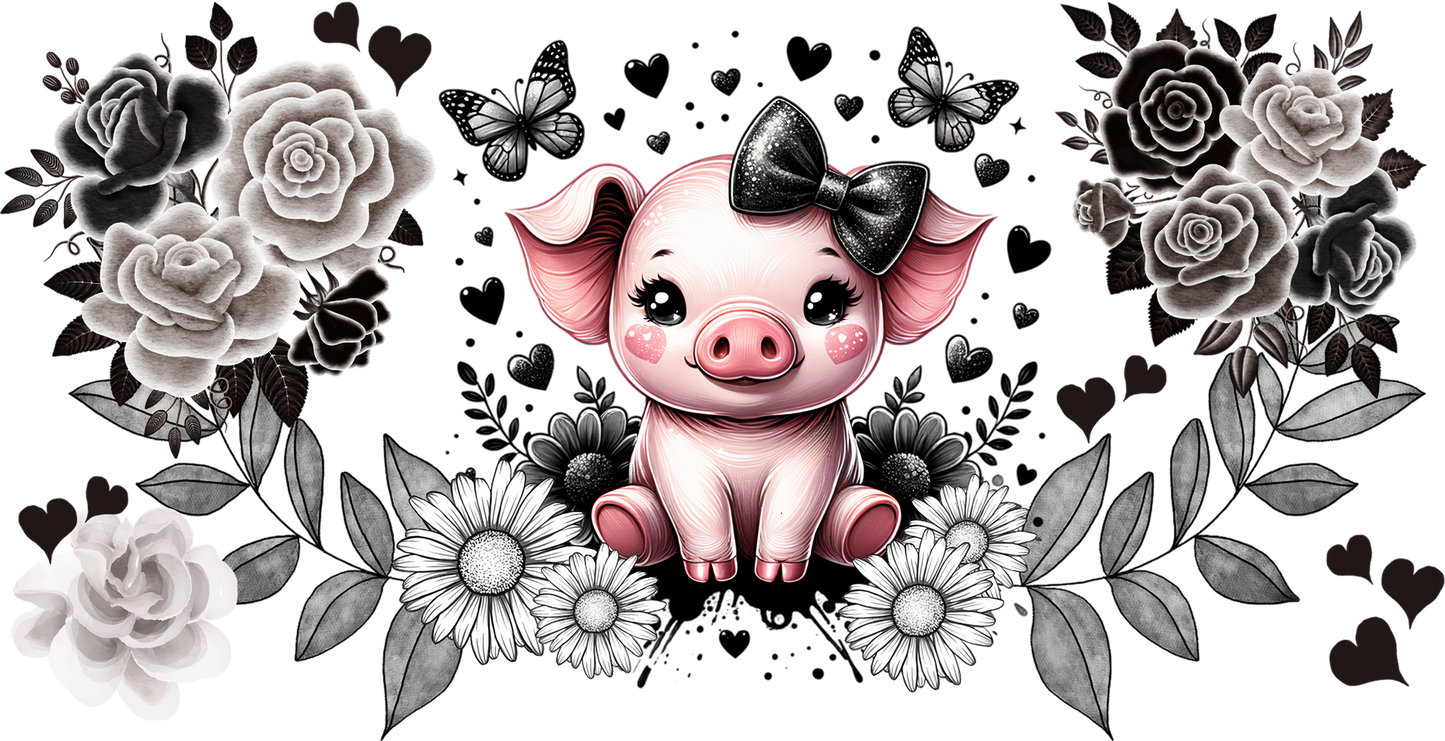 Pig and flower