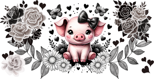 Pig and flower