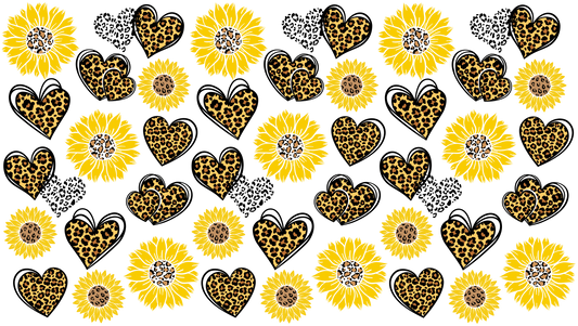 Sunflowers and hearts