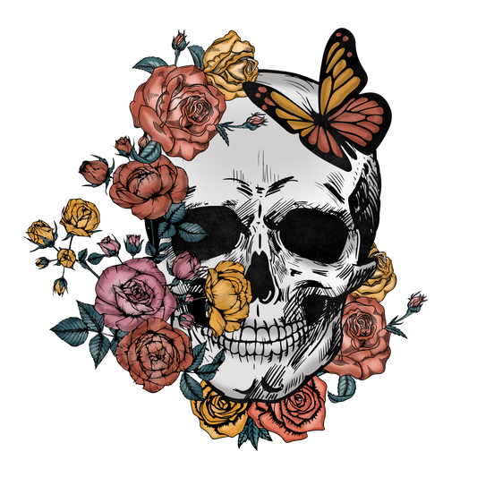 butterfly and skull