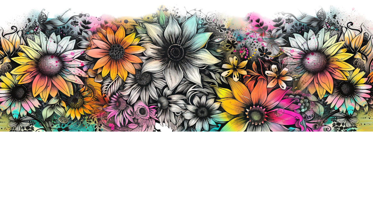 Pretty cow and flowers