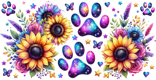 Paws and sunflowers