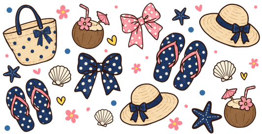 Beach hats and bows